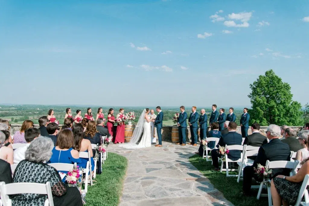 A couple celebrating their wedding day in a non-traditional venue